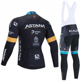 Completo Maglia ML + Pantaloncino con bretelle ML 2020 Astana Pro Team N002
